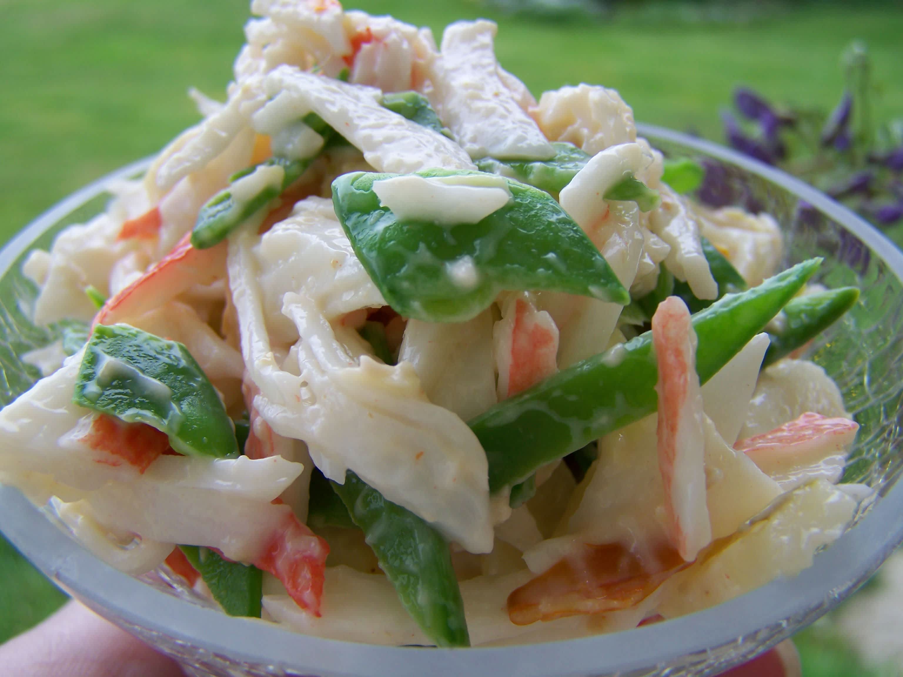 Surimi Crab Salad With Snow Peas and Water Chestnuts Recipe - Food.com