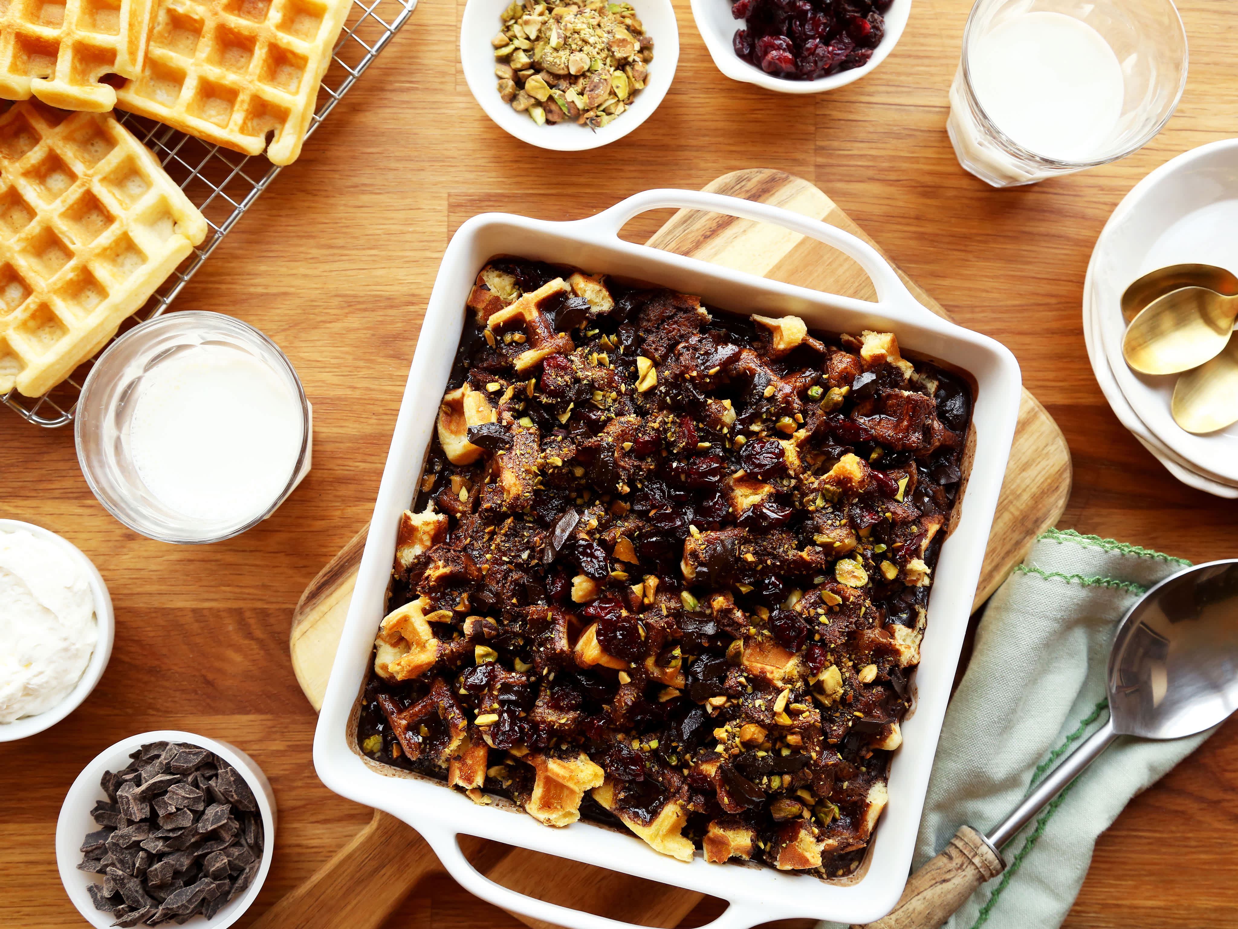 Stranger Things Chocolate Waffle Bread Pudding Recipe - Food.com