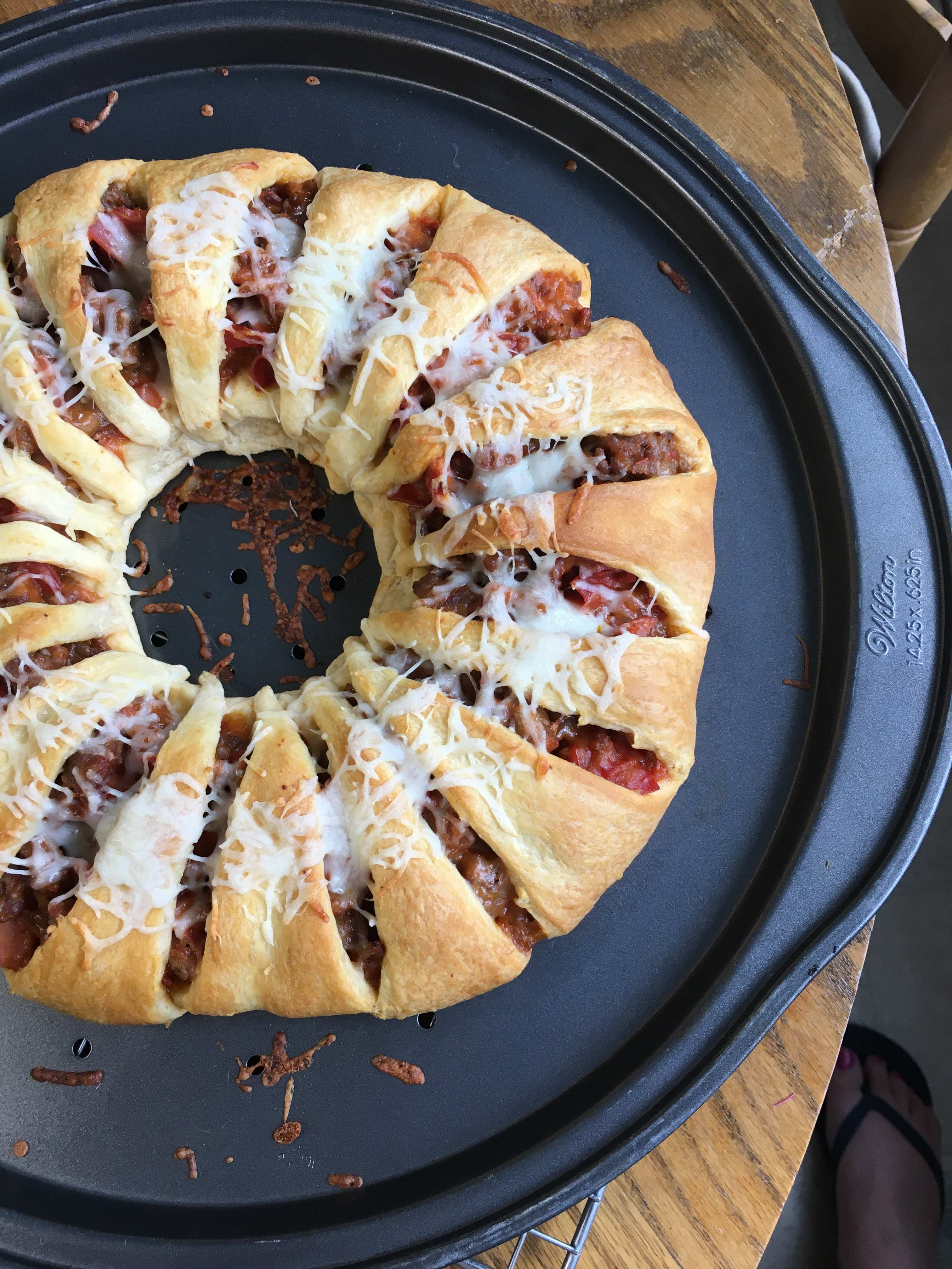 3-Meat Pizza Ring Recipe - Food.com