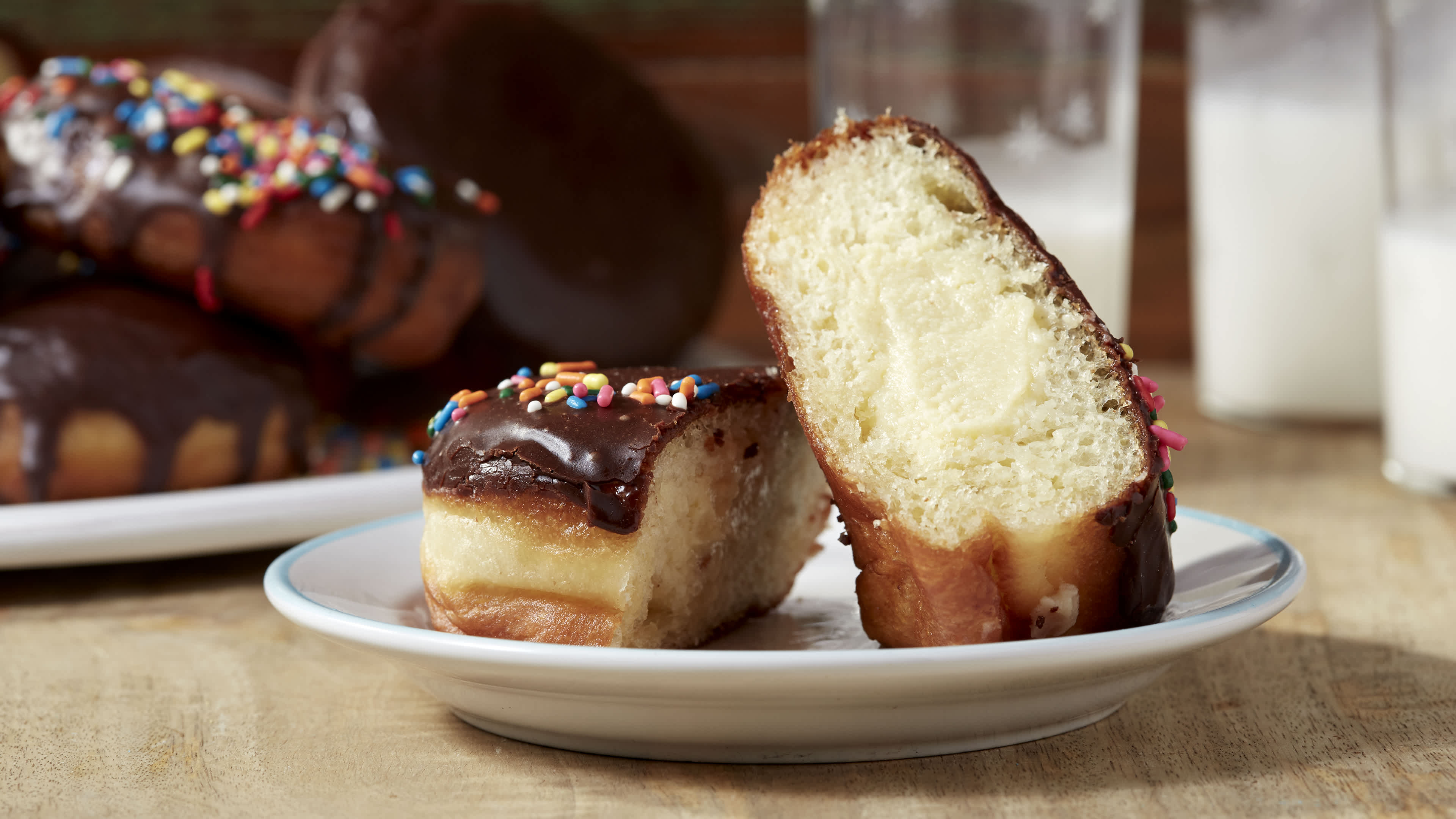 Copycat Dunkin' Donuts Boston Creme Donuts Recipe - Food.com
