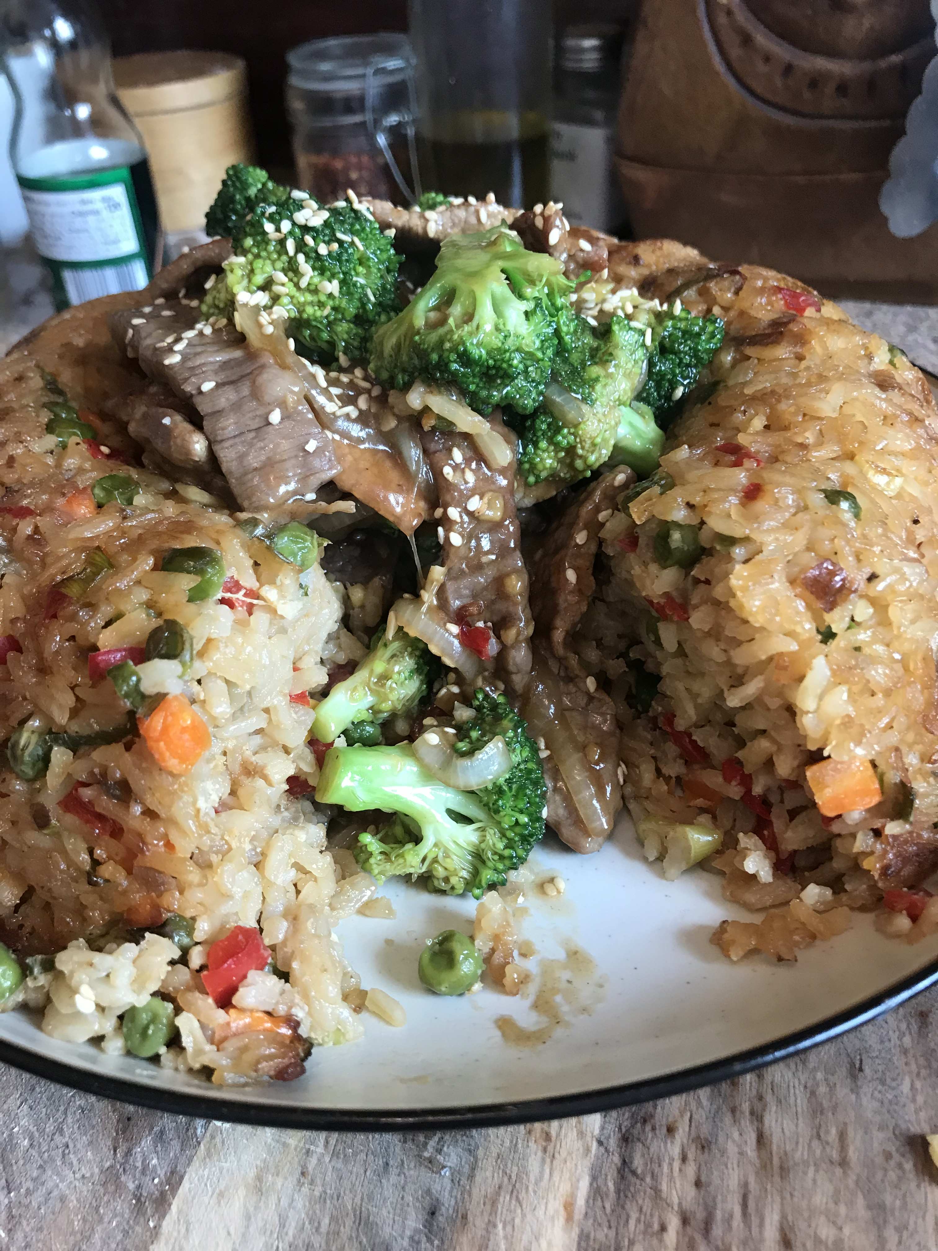 Beef & Broccoli Fried Rice Ring Recipe - Food.com