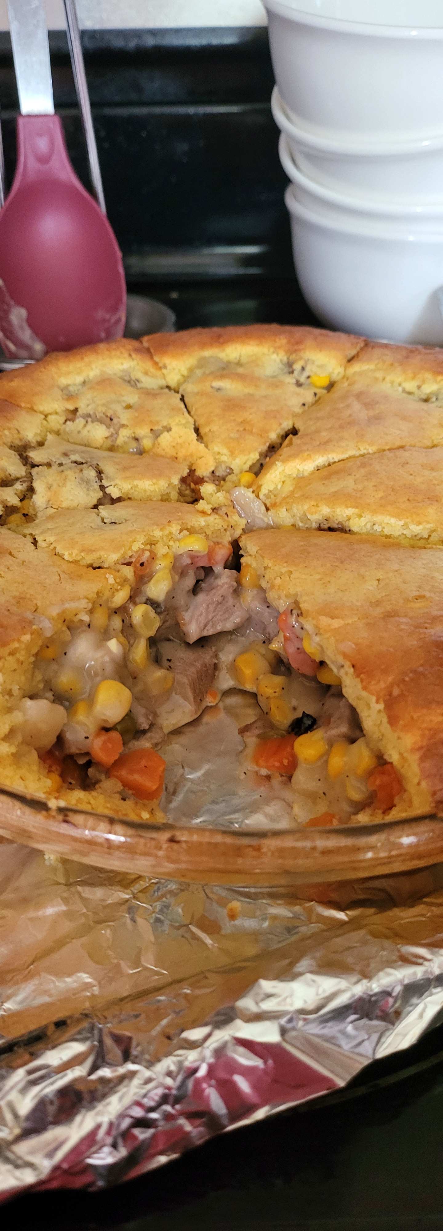 Cornbread Chicken Pot Pie