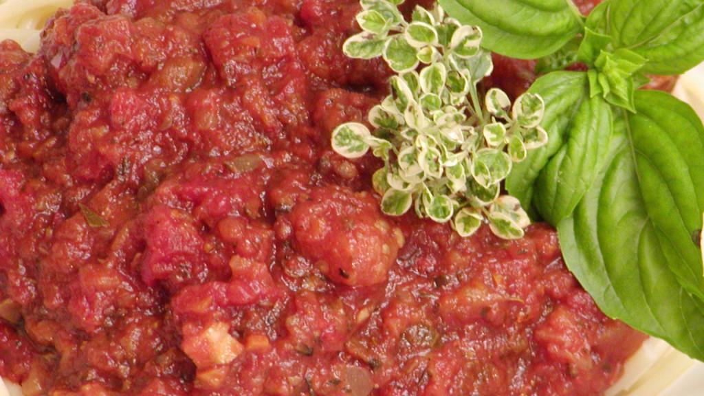 Thick & Chunky Tomato Sauce With Veggies (Crock Pot) Recipe