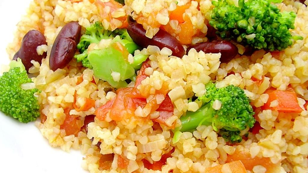 Bulgur Pilaf With Broccoli and Peppers created by Inge 1505