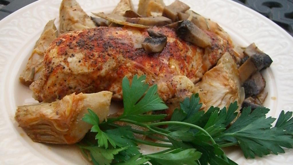 Chicken With Artichoke Hearts & Mushrooms Recipe