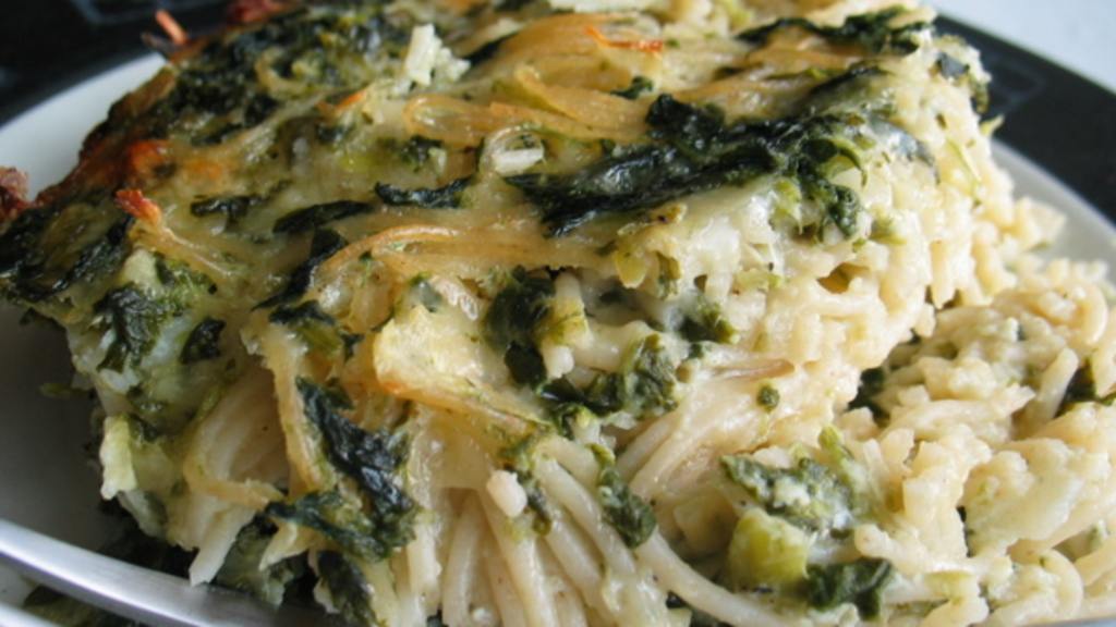 Spinach and Spaghetti Casserole Recipe