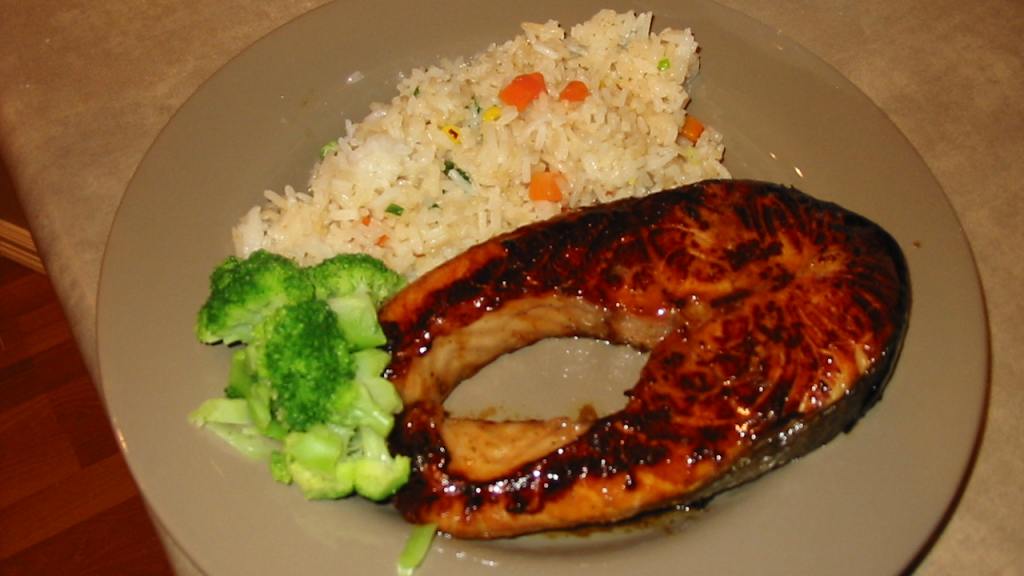 Barbecue Halibut or Salmon Steaks Recipe