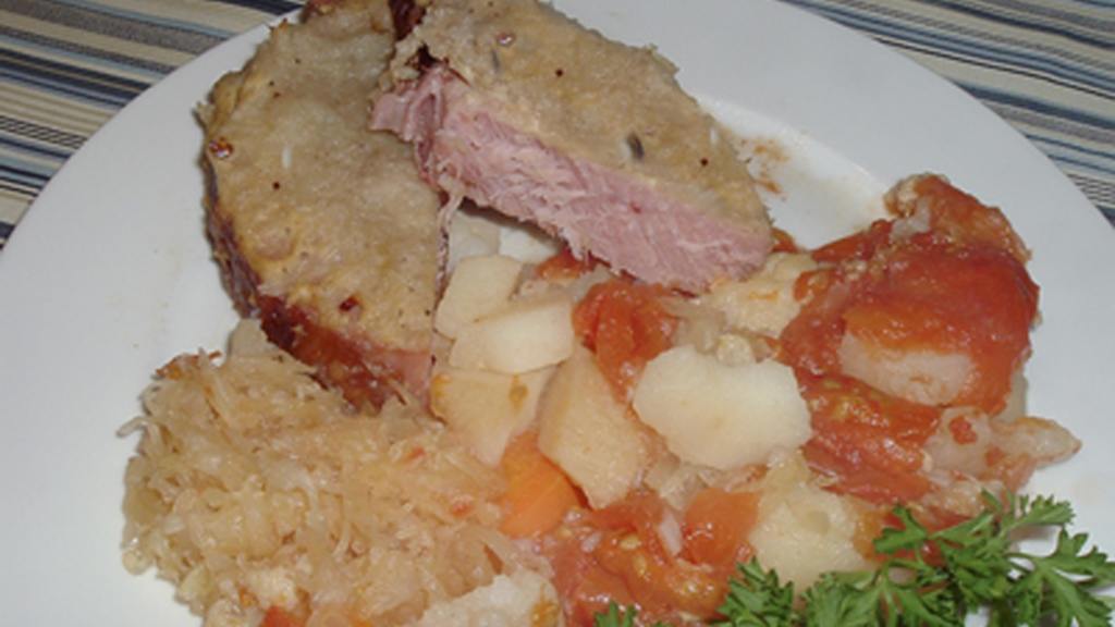 Smoked Pork Chop & Sauerkraut Casserole Recipe
