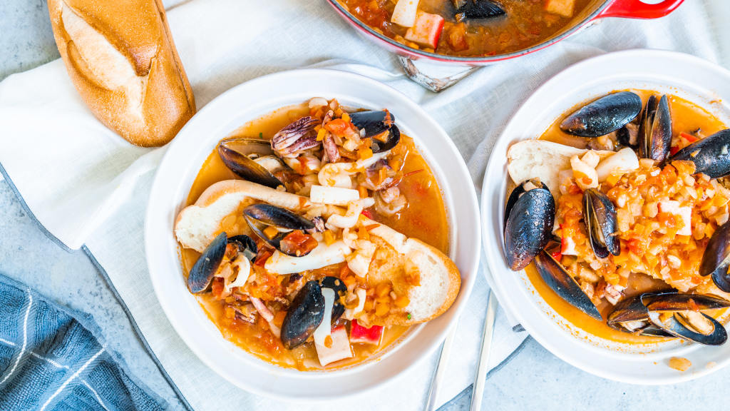 Ligurian Buridda (Italian Fish Stew) created by alenafoodphoto