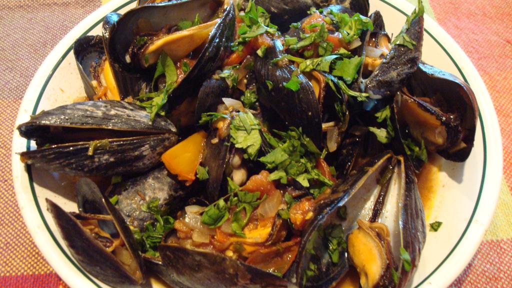 Mussels in Half Shells With Cilantro and Tomato Recipe