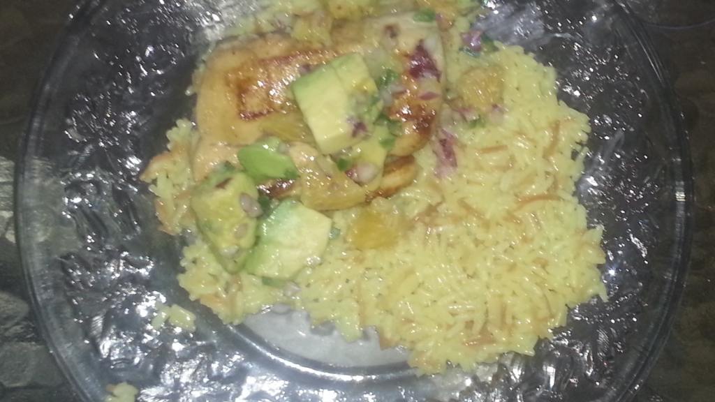 MahiMahi With Blood Orange, Avocado and Red Onion Salsa Recipe