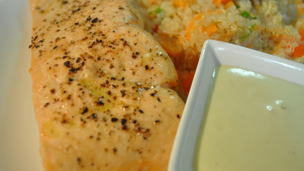 Salmon Steaks With Wasabi Mayonnaise Recipe - Food.com