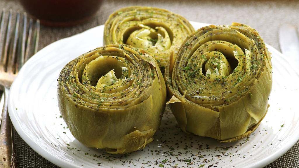 Artichokes Chilled With Champagne Vinaigrette Recipe