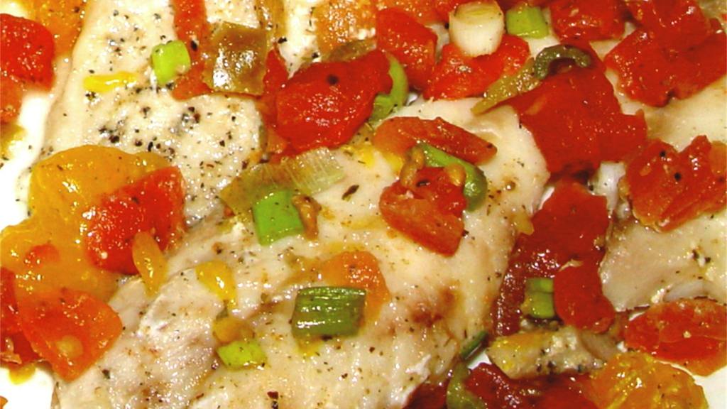 Baked Red Snapper With Citrus - Tomato Topping created by llk2day