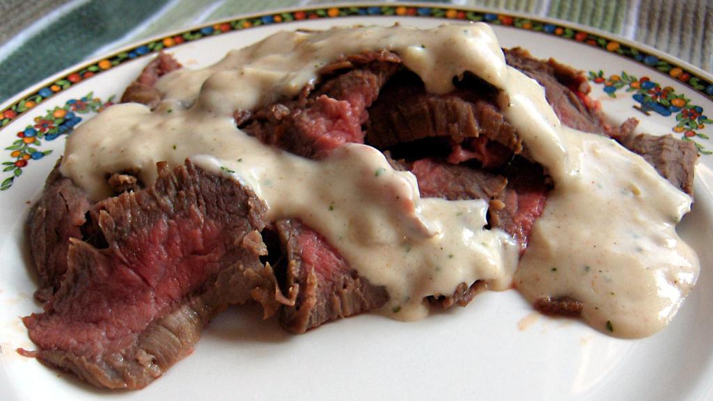 Marinated Flank Steak With Mustard Sauce Recipe