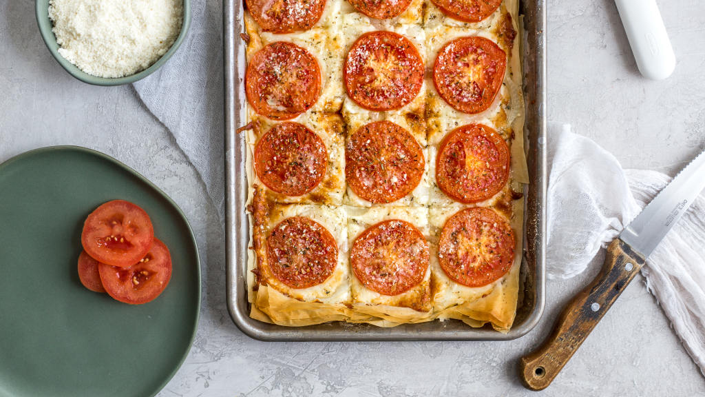 Tomato Phyllo Pizza created by frostingnfettuccine