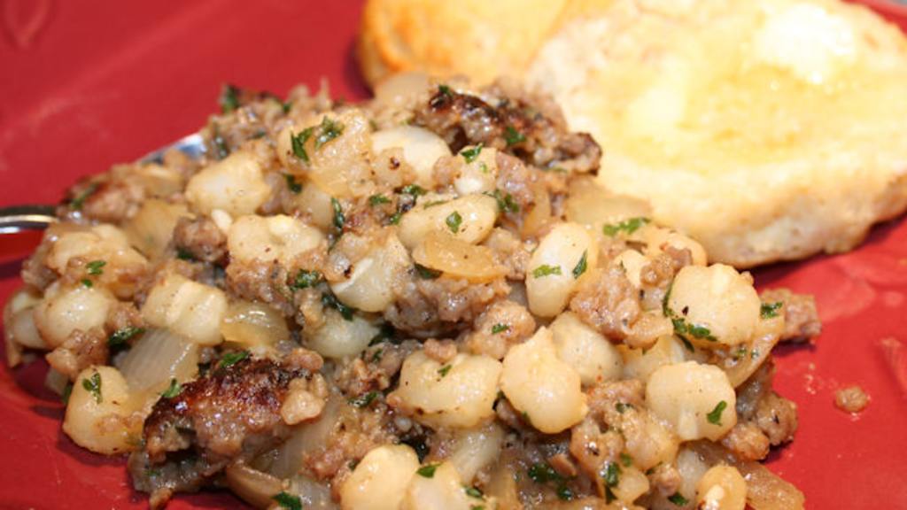 Jolean's Hominy and Sausage Recipe