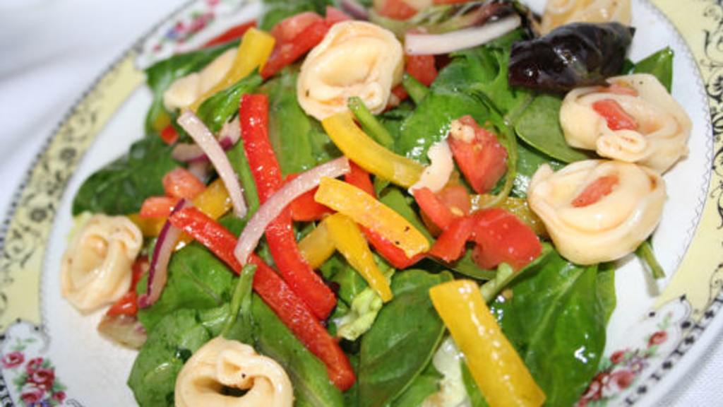 Tortellini Spinach Salad With Sesame Dressing Recipe