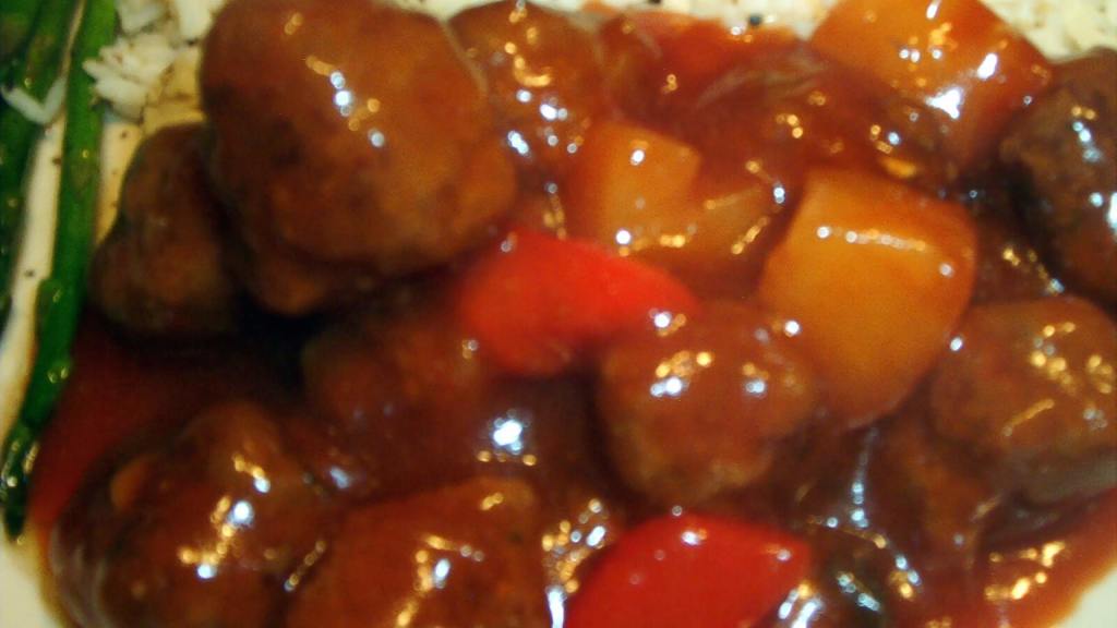 Kittencal's Easy Sweet and Sour Pineapple Meatballs Recipe