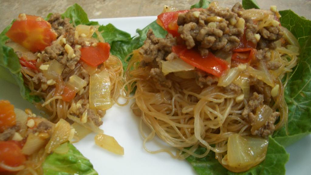 Thai Noodles With Curried Ground Beef Sauce Recipe