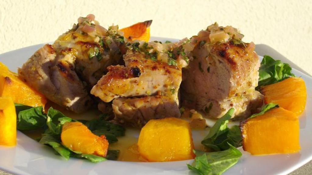 Grilled Pork Tenderloin a La Rodriguez With Guava Glaze... created by The Flying Chef
