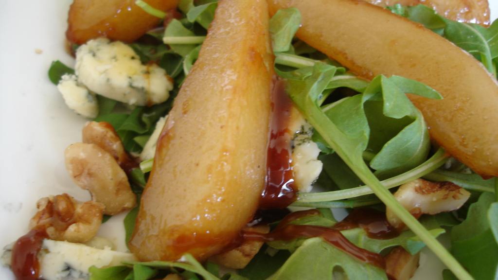 Caramelised Pear and Rocket (Arugula) Salad With Blue Cheese Recipe