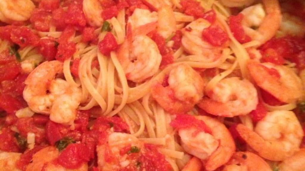 Tomato Shrimp Scampi on Fettuccine Recipe - Food.com