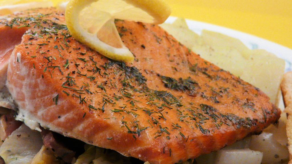 Slow-Roasted Salmon With Cabbage, Bacon & Dill created by PaulaG