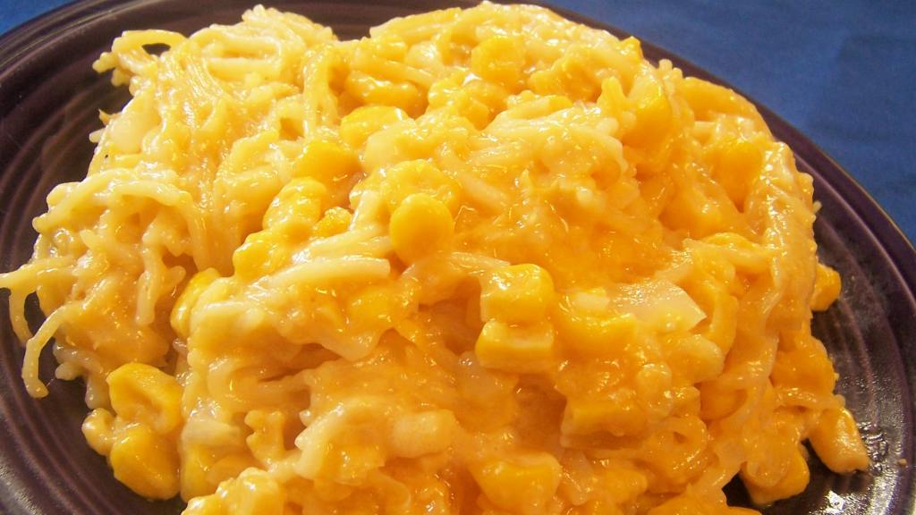 Cheesy Spaghetti Corn Casserole Recipe