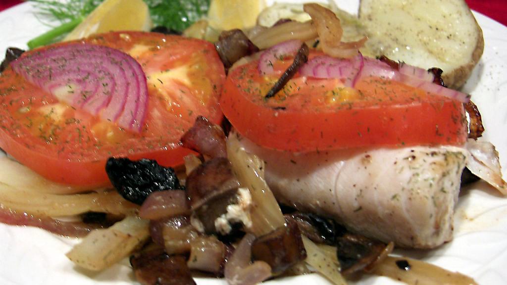 Cod With Fennel, Mushrooms, Tomato & Dill Recipe