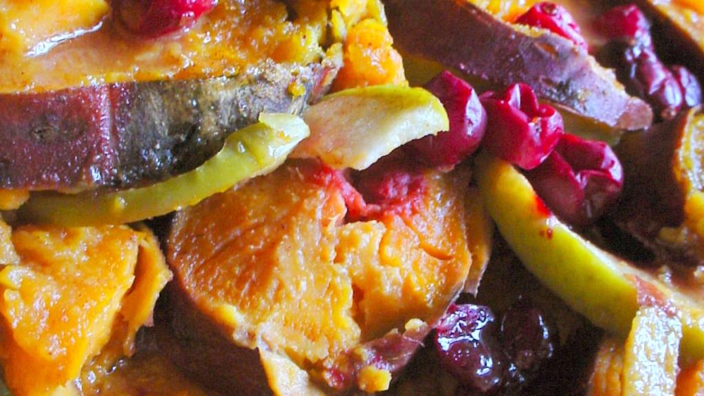Maple Yams With Apples & Cranberries Recipe