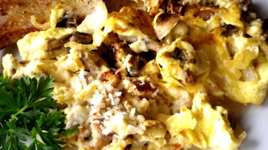 Scrambled Eggs With Mushrooms, Onions and Parmesan Cheese Recipe - Food.com