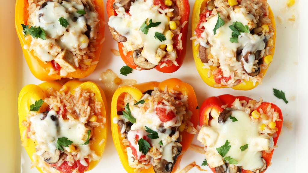 Stuffed Bell Peppers (Vegetarian or Beef) created by Jonathan Melendez 