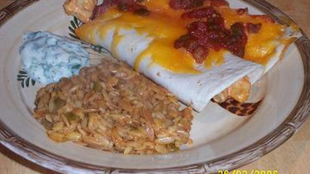 Easy Cheesy Chicken Enchiladas With Yogurt Sauce Recipe