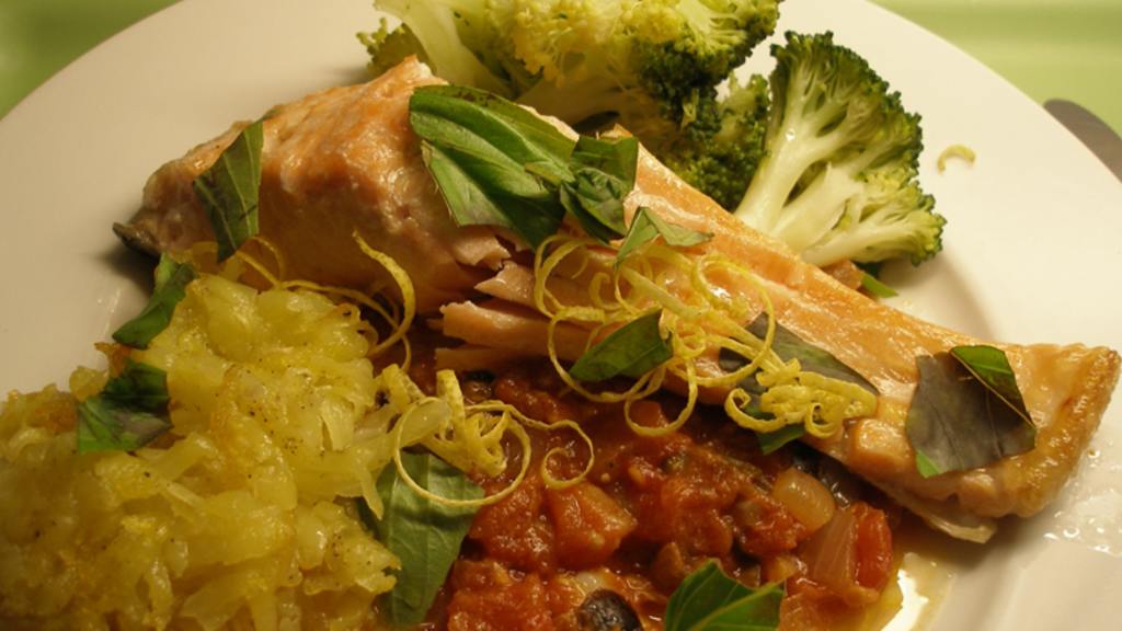 Grilled Salmon With Sicilian Tomato Sauce Recipe - Food.com