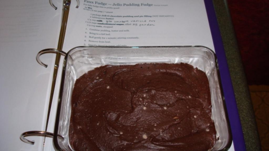 Faux Fudge Jello Pudding Fudge Recipe