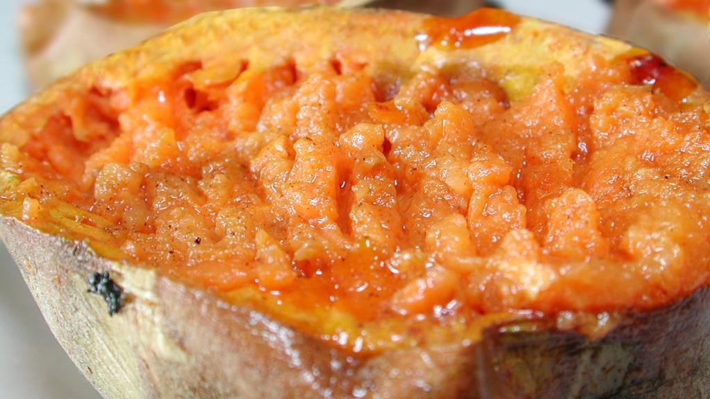 Kicked up Baked Sweet Potatoes created by Chef floWer