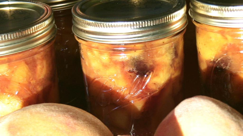 Crock Pot Spiced Peaches in Brandy Recipe
