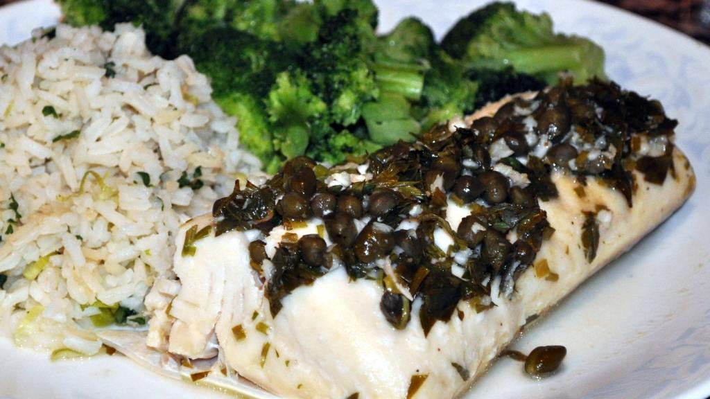 15 Minute Baked Halibut With Herbs Recipe