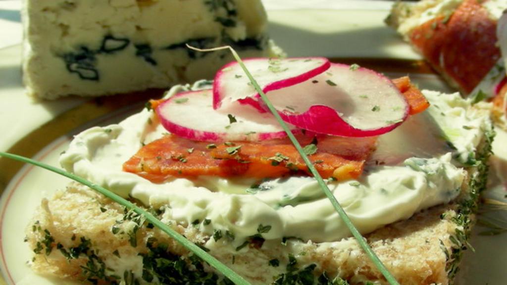 Blue Cheese, Salami and Radish Sandwiches Recipe