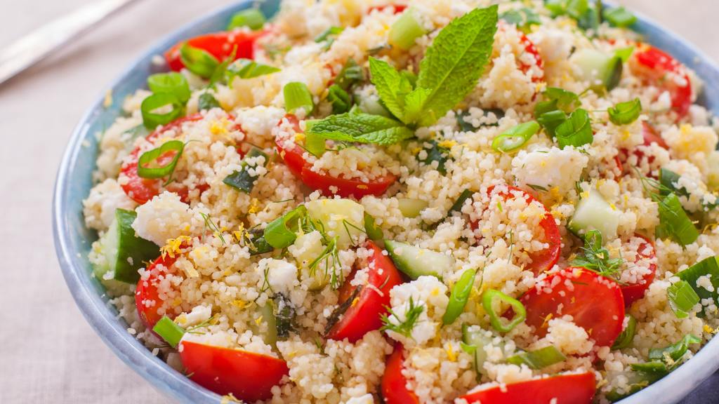 Lemony Couscous With Mint, Dill and Feta created by DianaEatingRichly