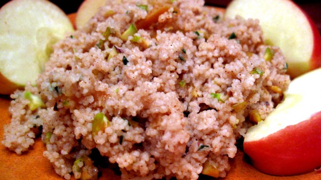 Couscous With Dried Apricots and Pistachios (Vegan) Recipe