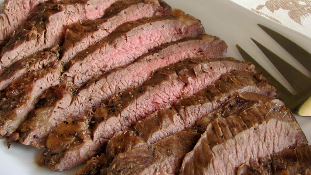Garlic and Pepper Marinated Flank Steak Recipe