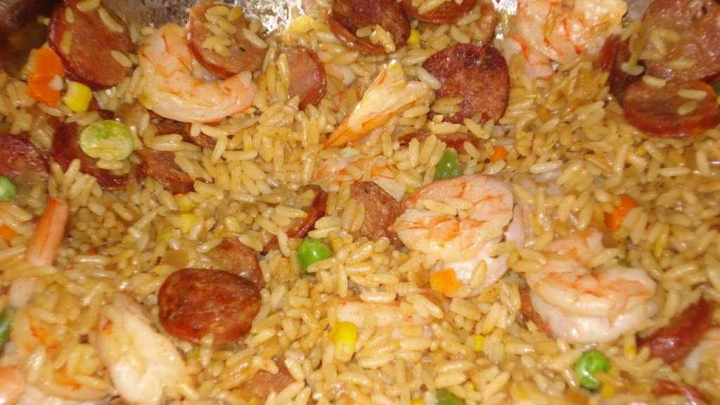 Shrimp & Sausage With Saffron Rice Recipe - Food.com