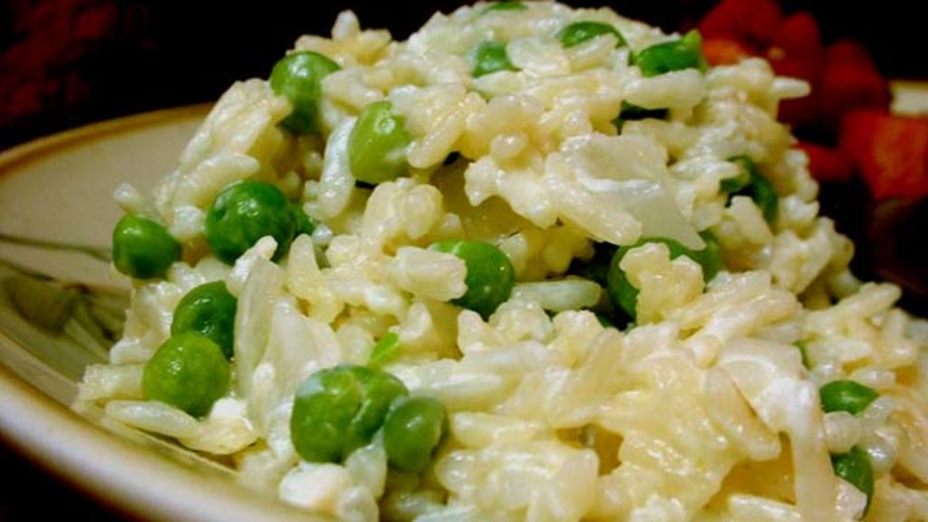 Creamy Austrian Rice With Peas and Onions (Quick) Recipe