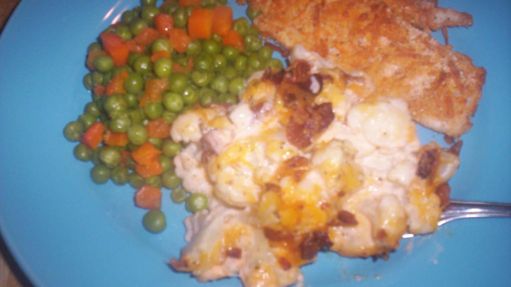 Creamy Cauliflower Casserole With Bacon and Cheddar created by Chef shapeweaver 
