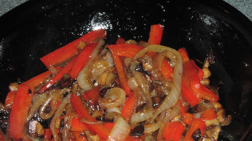 Fried Mushrooms, Onions and Peppers Recipe - Food.com