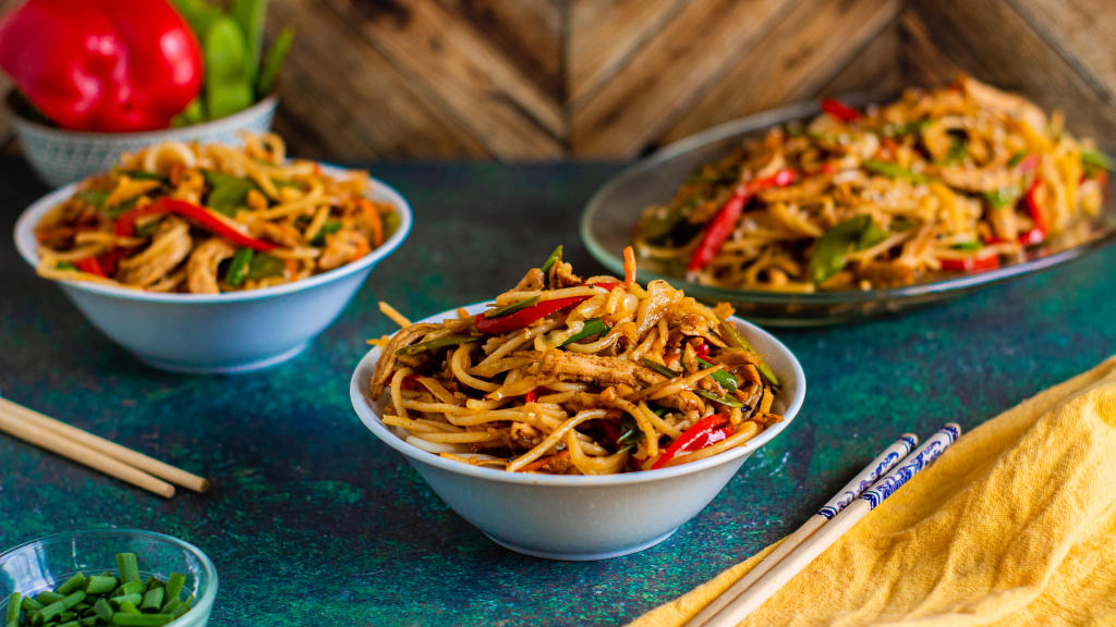 Chinese Chicken Noodle Salad created by LimeandSpoon