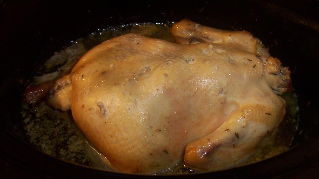 Crock Pot Roasted Chicken With Rosemary and Garlic Recipe