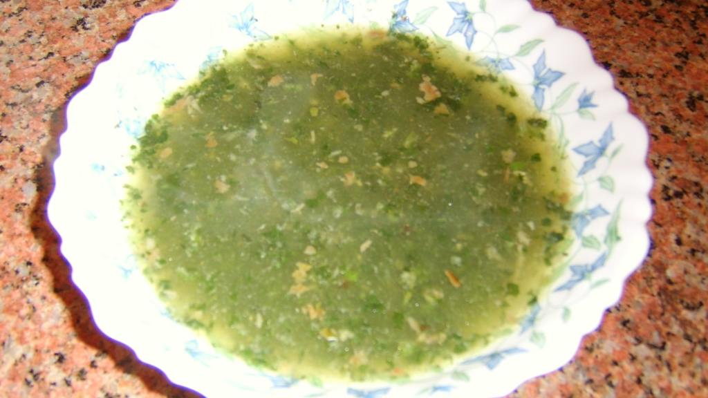 Egyptian Molokheya (Green Spinach-Like Soup) created by cooking in cairo...